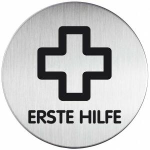 Durable Piktogramm Erste Hilfe 83mm silberfarben aus Aluminium