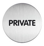 Durable Piktogramm engl PRIVATE 83mm silberfarben aus...