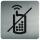 Durable Piktogramm Handy-nein 150x150m aus Aluminium