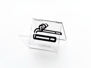 Durable Tischaufsteller Raucher tr Acryl 66x66x33mm (BxHxT)