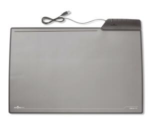Schreibunterlage USB Hub sw 680x435mm m tr Abdeckung