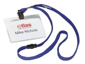 Durable Namensschild 60x90mm gn 10St mit Textilband grün
