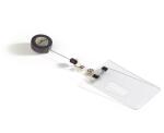 Durable Namensschild 90x54mm tr 10St mit  Ausweishalter