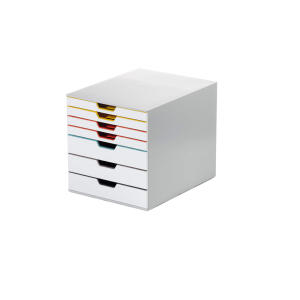 Durable Schubladenbox 292 x 356 280 mm mit 7 farbigen Schubladen