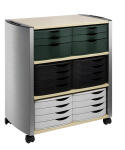 Durable Tisch fahrbar si.me Ahorn 820x765x440mm Design...