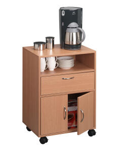 Durable Multifunktionswagen Holz buche 2 Türen fahrbar