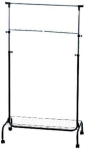 Alco Garderobe Metall mobil fahrbar chrom-schwarz m 2...
