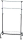 Alco Garderobe Metall mobil fahrbar chrom-schwarz m 2 vari. Aufhängern