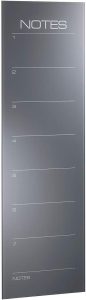 Alco magn Glastafel Notes incl. 2 Magente, 1 x Stift, grau
