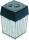 Alco Dosenbleistiftspitzer, einfach, quadratisch, blau, Metallspitzer