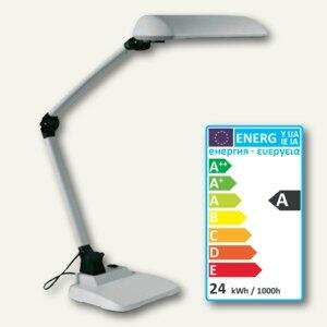 Alco Arbeitsplatzleuchte Doppelarm lichtgrau Rastereinsatz 230V 24W
