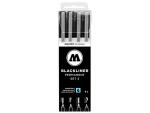 Molotow BLACKLINER Permanent Set 3 4er Etui, Spezialspitzen sortiert