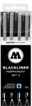 Molotow BLACKLINER Permanent Set 3 4er Etui, Spezialspitzen sortiert