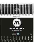 Molotow BLACKLINER Permanent Complete Set 11er Etui, Strichstärken sortiert