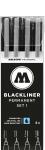 Molotow BLACKLINER Permanent Set 1 4er Etui, Strichstärken sortiert