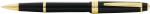 Cross Rollerball Bailey Light Schwarz-Lack/Gold, aus Kunststoff