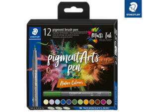 Staedtler pigment brush pen Nature Colour12ST