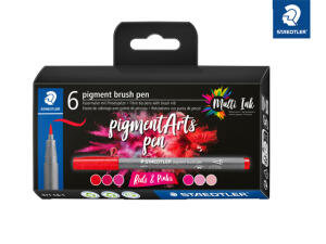 Staedtler pigment brush pen Reds&Pinks 6 ST