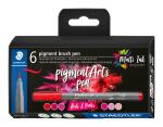 Staedtler pigment brush pen Reds&Pinks 6 ST