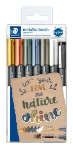 Staedtler Metallic&white brush 6 ST & 1 pigm.