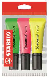 Stabilo Textmarker NEON 3er Pack Eco-Pack 3 ST/3 Faben gelb/grün/ora