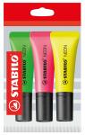 Stabilo Textmarker NEON 3er Pack Eco-Pack 3 ST/3 Faben gelb/grün/ora