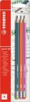Stabilo Bleistift pencil 160, HB Blister 3ST/3, Farben pe/or/pi