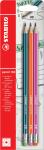 Stabilo Bleistift pencil 160, HB Blister 3ST/3, Farben pe/or/pi