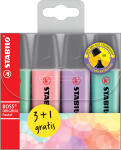 Stabilo Textmarker BOSS ORIGINAL Pastel 3+1 Etui 4 ST/4 Farben