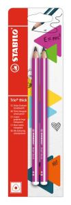 Stabilo Bleistift Trio dick HB Blister 2 ST/1 Farbe pink