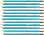 Stabilo Bleistift pencil 160 2B blau + Radierer