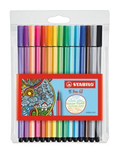 Stabilo Fasermaler pen 68 Etui 15ST/15 Farben