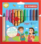 Stabilo Filzstift Cappi 168 Display Etuis 12 ST/12 Farben
