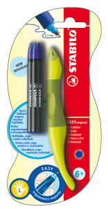 Stabilo Rollerball EASYoriginal limone/grün mit Refill links + name