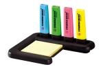 Stabilo Textmarker BOSS ORIGINAL Tischset 4 ST/4 Farben + Post-it