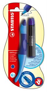 Stabilo Rollerball EASYoriginal blau mit Refill rechts + name-tag