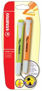 Stabilo Textmarker swing cool Blister 2 ST/2 Farben gelb/orange