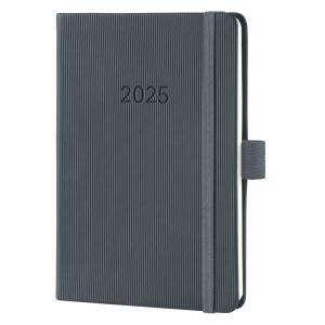 SIGEL C2567 Wochenkalender Conceptum 2025 - dark grey - 1 Jahr - 2 Seiten = 1 Woche - Hardcover - 80 g/m² - ca. A6 - dunkelgrau - 176 Seiten - PEFC-zertifiziert