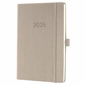SIGEL C2560 Wochenkalender Conceptum 2025 - taupe - 1 Jahr - 2 Seiten = 1 Woche - Hardcover - 80 g/m² - ca. A5 - taupe - 192 Seiten - PEFC-zertifiziert