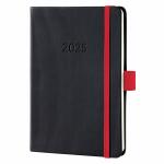 SIGEL C2509 Wochenkalender Conceptum 2025 - black-red ca. A6