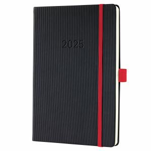 SIGEL C2508 Wochenkalender Conceptum 2025 - black-red ca. A5