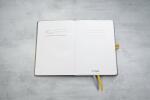 SIGEL LS100 Notizbuch Linescape - kariert - ca. A5 - hellgrau/gelb - Hardcover - 176 Seiten - FSC-zertifiziert
