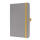 SIGEL LS100 Notizbuch Linescape - kariert - ca. A5 - hellgrau/gelb - Hardcover - 176 Seiten - FSC-zertifiziert