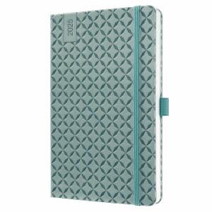 SIGEL J5133 Wochenkalender Jolie 2025 - ocean blue - 1 Jahr - 2 Seiten = 1 Woche - Hardcover - 80 g/m² - ca. A5 - mittelblau - 174 Seiten - FSC-zertifiziert