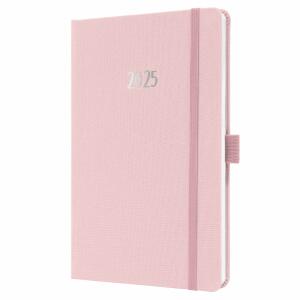 SIGEL J5405 Wochenkalender Jolie 2025 - soft rose - 1 Jahr - 2 Seiten = 1 Woche - Hardcover - 80 g/m² - ca. A5 - hellrosa - 174 Seiten - FSC-zertifiziert