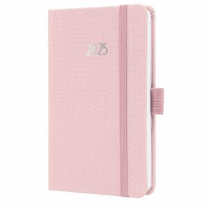 SIGEL J5404 Wochenkalender Jolie 2025 - soft rose - 1 Jahr - 2 Seiten = 1 Woche - Hardcover - 80 g/m² - ca. A6 - hellrosa - 174 Seiten - FSC-zertifiziert