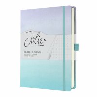 SIGEL JB100 Notizbuch Jolie - Gradient Sky - punktkariert (Dot-Lineatur) - 120 g/m² - A5+ - blau/violett - Hardcover - 200 Seiten - FSC-zertifiziert