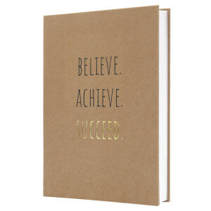 SIGEL JN803 Notizbuch Jolie - Pure Success - liniert - 100 g/m² - ca. A5 - braun/schwarz/gold - Hardcover - 192 Seiten - FSC-zertifiziert
