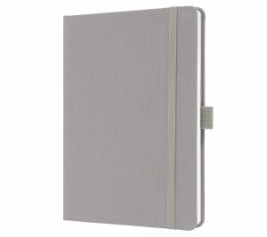 SIGEL JN403 Notizbuch Jolie - pearl grey - liniert - 100 g/m² - ca. A5 - hellgrau - Hardcover - 192 Seiten - FSC-zertifiziert