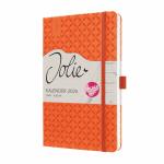 SIGEL J5119 Wochenkalender Jolie 2025 - pumpkin orange - 1 Jahr - 2 Seiten = 1 Woche - Hardcover - 80 g/m² - ca. A5 - orange - 174 Seiten - FSC-zertifiziert